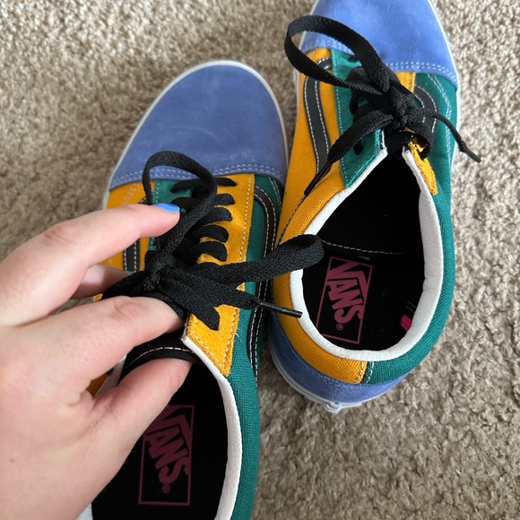 Vans Men’s Colorful Cadmium Yellow/Tidepool Mox & Match Old Skool Sneaker - Picture 9 of 12
